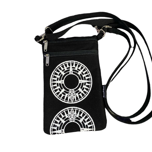 Mobile phone bag, Compass rose pattern