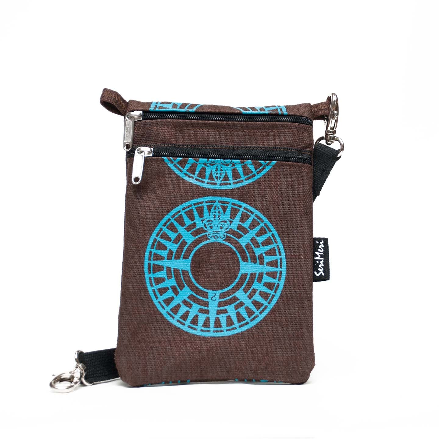 Mobile phone bag, Compass rose pattern