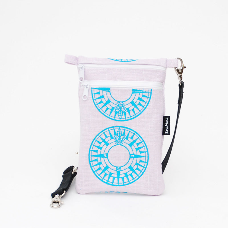 Mobile phone bag, Compass rose pattern